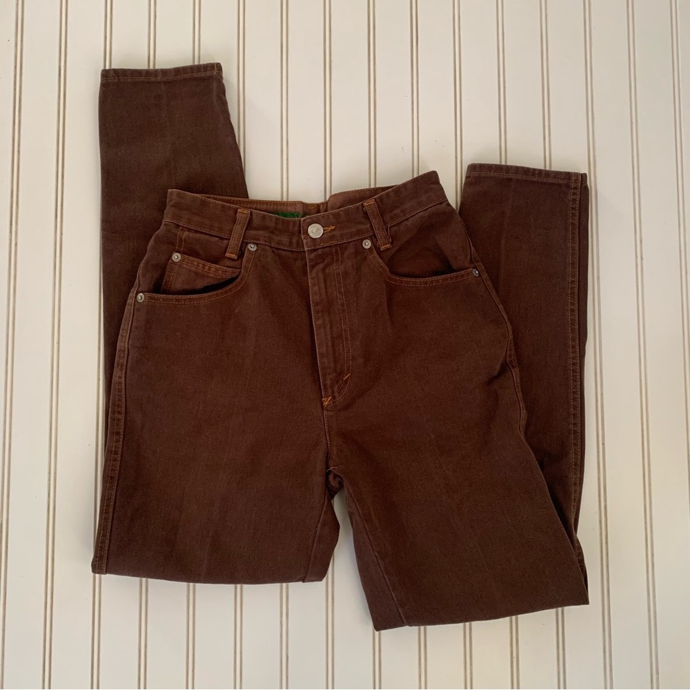 United Colors of Benetton Blue Family Brown Colored Denim Mom Jeans